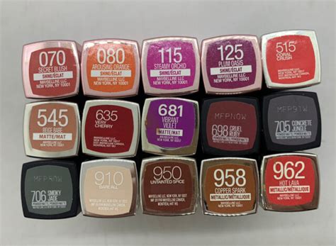 discontinued maybelline lipstick shades